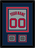 Boston Name, Number & Two World Series Jersey Patches - Road Gray - Triple Mat 3