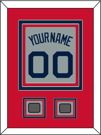 Boston Name, Number & Two World Series Jersey Patches - Road Gray (2009-2013) - Premier Tier 2