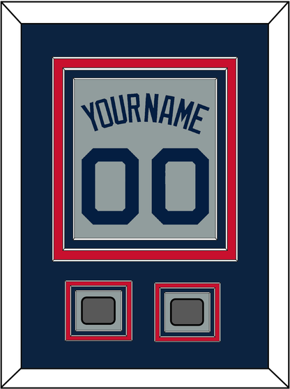 Boston Name, Number & Two World Series Jersey Patches - Road Gray (2009-2013) - Premier Tier 3