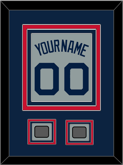 Boston Name, Number & Two World Series Champions Patches - Road Gray (2009-2013) - Premier Tier 3