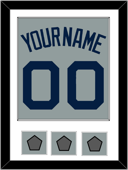 Boston Name, Number & Three World Series Jersey Patches - Road Gray (2009-2013) - Essential Tier 1