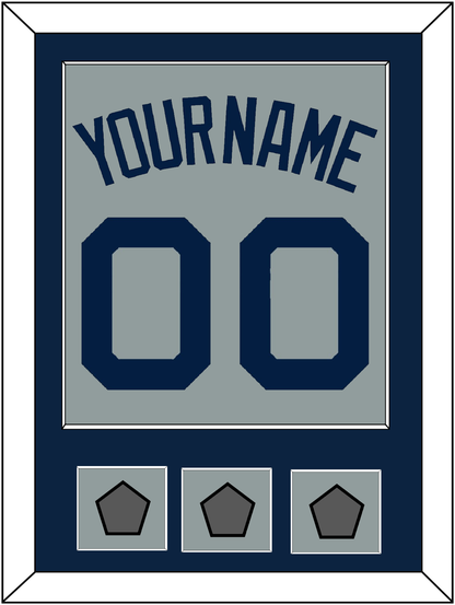 Boston Name, Number & Three World Series Champions Patches - Road Gray (2009-2013) - Essential Tier 3