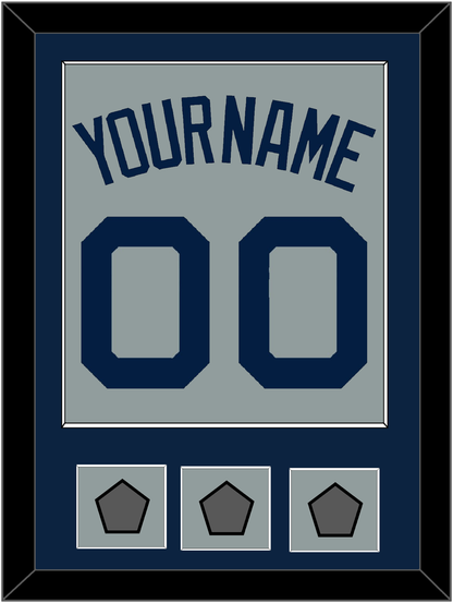 Boston Name, Number & Three World Series Champions Patches - Road Gray (2009-2013) - Essential Tier 3