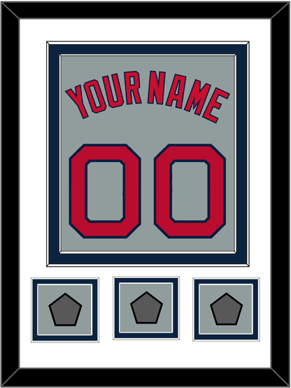 Boston Name, Number & Three World Series Jersey Patches - Road Gray - Signature Tier 2