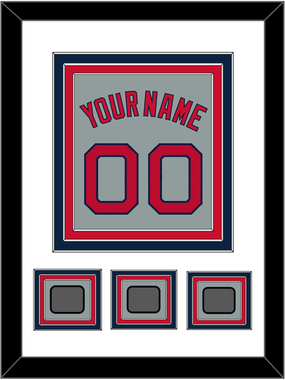 Boston Name, Number & Three World Series Jersey Patches - Road Gray - Premier Tier 1