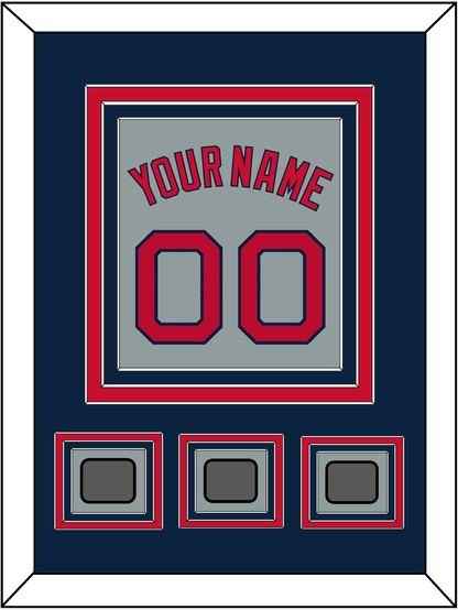 Boston Name, Number & Three World Series Jersey Patches - Road Gray - Premier Tier 3