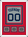 Boston Name, Number & Three World Series Champions Patches - Road Gray (2009-2013) - Triple Mat 2