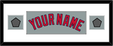 Boston Name & Two World Series Jersey Patches - Road Gray - Single Mat 4