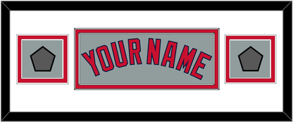 Boston Name & Two World Series Champions Patches - Road Gray - Signature Tier 5
