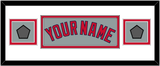 Boston Name & Two World Series Jersey Patches - Road Gray - Double Mat 5