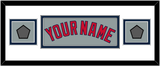 Boston Name & Two World Series Champions Patches - Road Gray - Double Mat 6