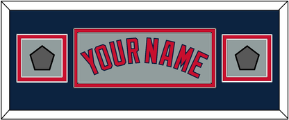 Boston Name & Two World Series Champions Patches - Road Gray - Signature Tier 8
