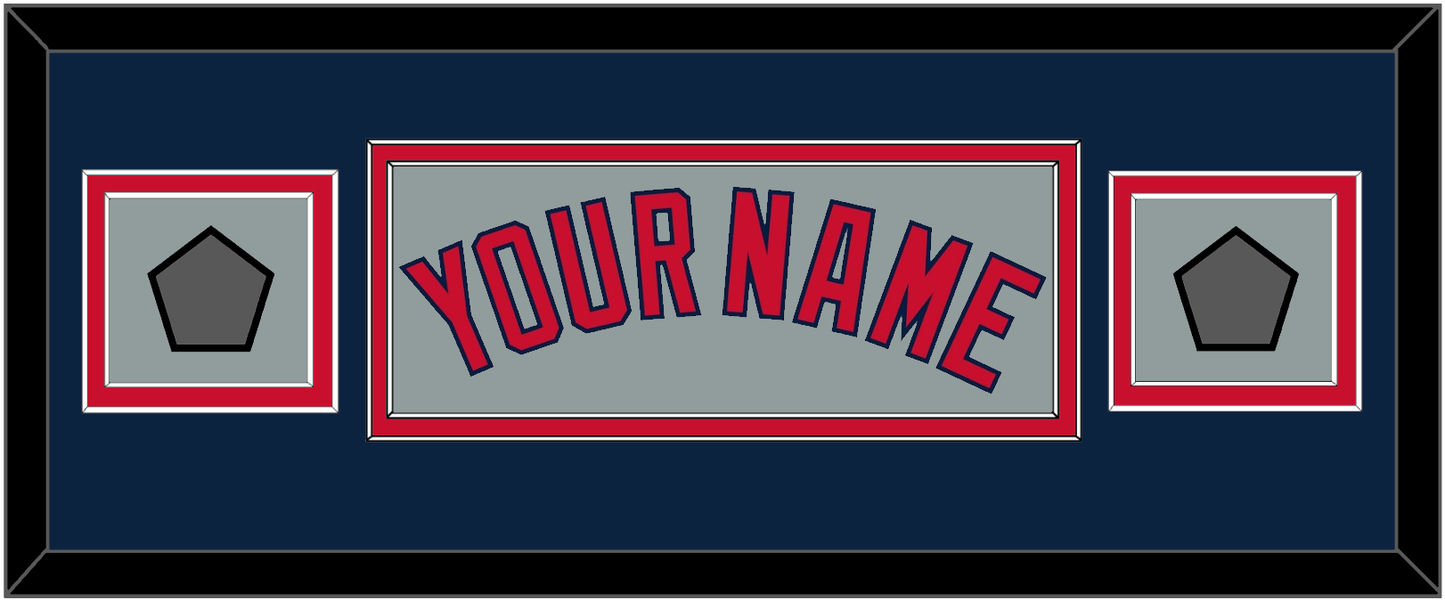 Boston Name & Two World Series Champions Patches - Road Gray - Signature Tier 8
