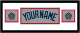 Boston Name & Two World Series Jersey Patches - Road Gray (2009-2013) - Double Mat 4