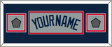 Boston Name & Two World Series Jersey Patches - Road Gray (2009-2013) - Double Mat 6