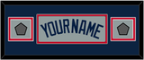 Boston Name & Two World Series Jersey Patches - Road Gray (2009-2013) - Double Mat 6