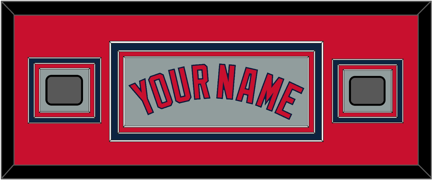 Boston Name & Two World Series Champions Patches - Road Gray - Premier Tier 5