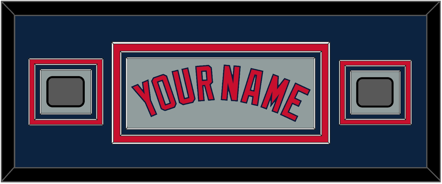 Boston Name & Two World Series Champions Patches - Road Gray - Premier Tier 6