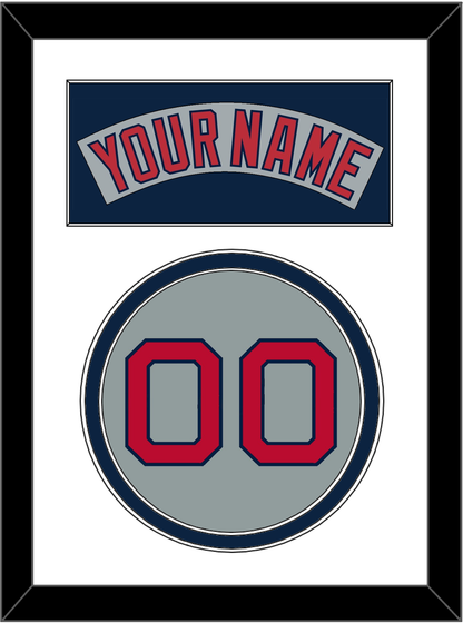 Boston Nameplate & Number - Road Gray (1992-2008) - Signature Tier 1