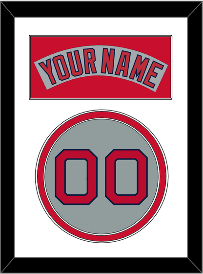 Boston Nameplate & Number - Road Gray (1992-2008) - Signature Tier 2