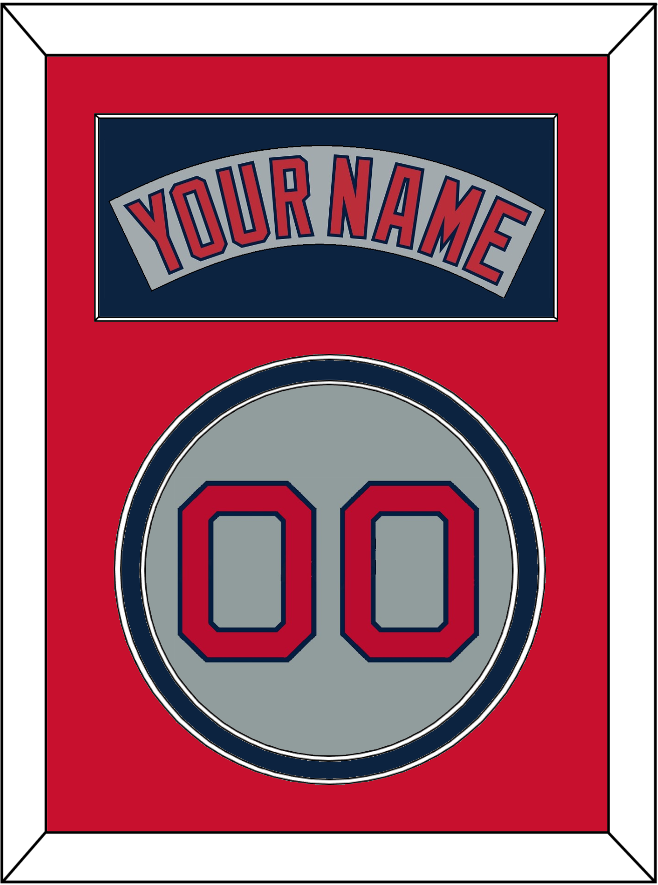 Boston Nameplate & Number - Road Gray (1992-2008) - Signature Tier 3
