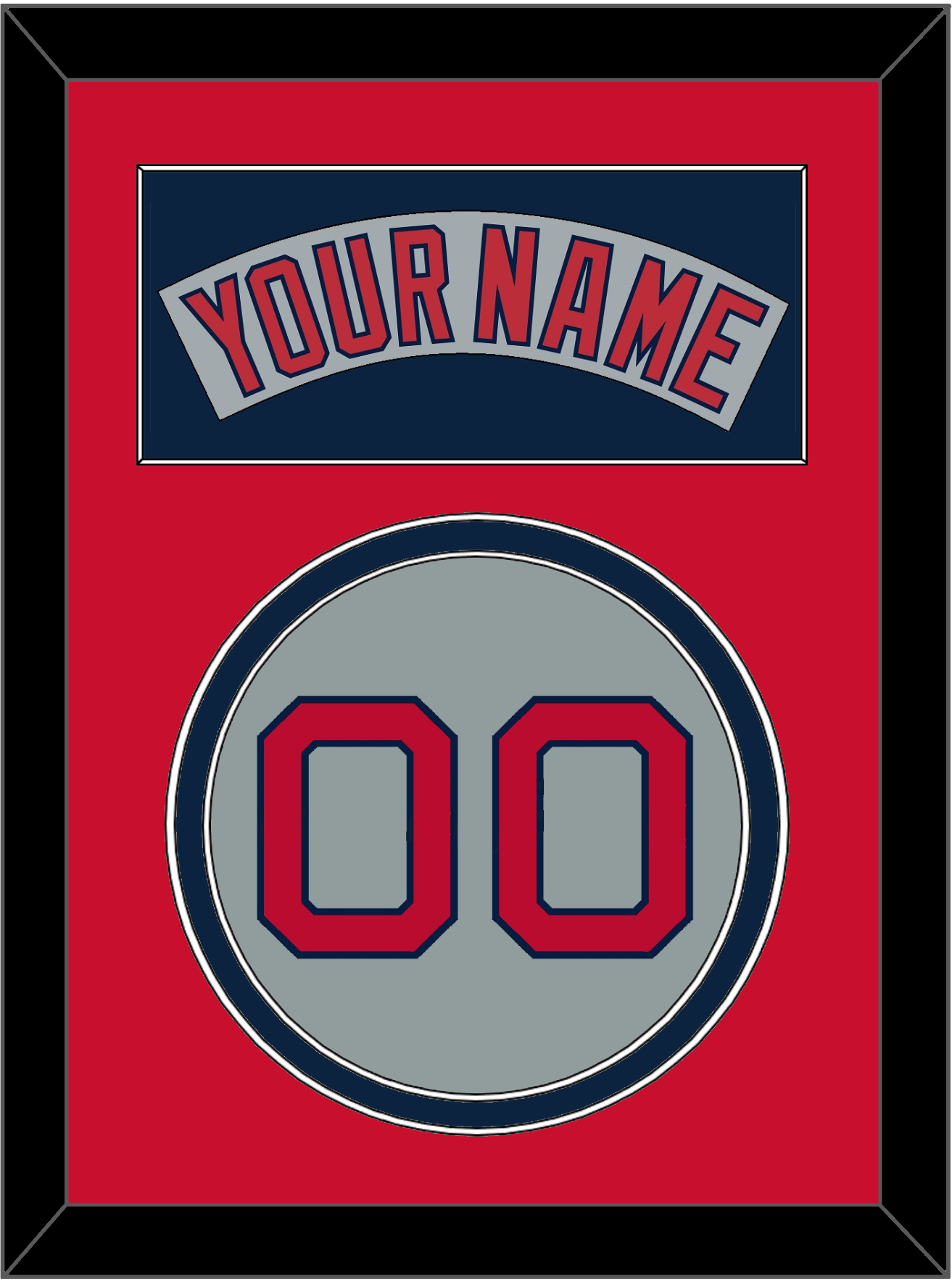 Boston Nameplate & Number - Road Gray (1992-2008) - Signature Tier 3