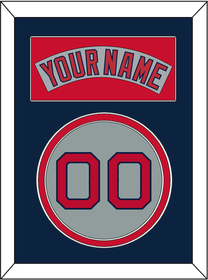 Boston Nameplate & Number - Road Gray (1992-2008) - Signature Tier 4