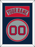 Boston Nameplate & Number - Road Gray (1992-2008) - Double Mat 4