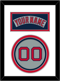 Boston Nameplate & Number - Road Gray (1992-2008) - Triple Mat 1