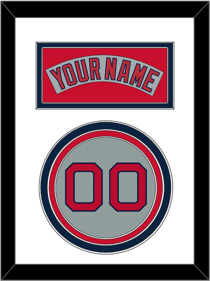 Boston Nameplate & Number - Road Gray (1992-2008) - Premier Tier 2