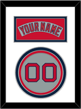 Boston Nameplate & Number - Road Gray (1992-2008) - Triple Mat 2