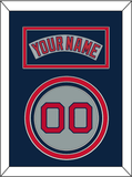 Boston Nameplate & Number - Road Gray (1992-2008) - Triple Mat 4