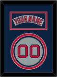 Boston Nameplate & Number - Road Gray (1992-2008) - Triple Mat 4