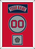 Boston Nameplate, Number & World Series Champions Patch - Road Gray (1992-2008) - Double Mat 3