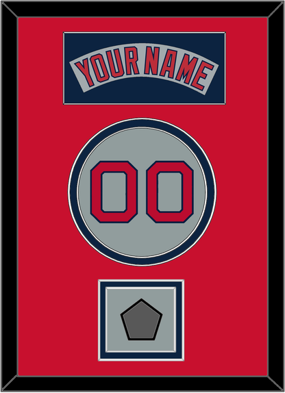 Boston Nameplate, Number & World Series Jersey Patch - Road Gray (1992-2008) - Signature Tier 3