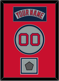 Boston Nameplate, Number & World Series Champions Patch - Road Gray (1992-2008) - Double Mat 3