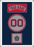 Boston Nameplate, Number & World Series Champions Patch - Road Gray (1992-2008) - Double Mat 4