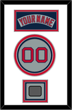 Boston Nameplate, Number & World Series Jersey Patch - Road Gray (1992-2008) - Triple Mat 1