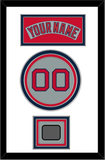 Boston Nameplate, Number & World Series Champions Patch - Road Gray (1992-2008) - Triple Mat 2