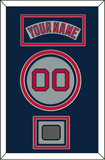 Boston Nameplate, Number & World Series Jersey Patch - Road Gray (1992-2008) - Triple Mat 4