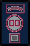 Boston Nameplate, Number & World Series Jersey Patch - Road Gray (1992-2008) - Triple Mat 4