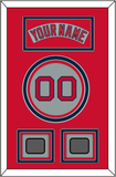 Boston Nameplate, Number & Two World Series Jersey Patches - Road Gray (1992-2008) - Triple Mat 3
