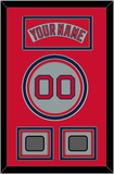 Boston Nameplate, Number & Two World Series Jersey Patches - Road Gray (1992-2008) - Triple Mat 3