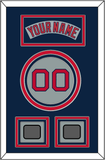 Boston Nameplate, Number & Two World Series Jersey Patches - Road Gray (1992-2008) - Triple Mat 4
