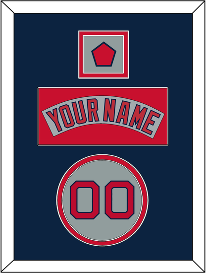 Boston Nameplate, Number & Logo Patch - Road Gray (1992-2008) - Signature Tier 4