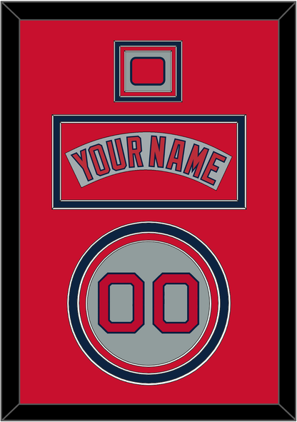 Boston Nameplate, Number & Logo Patch - Road Gray (1992-2008) - Premier Tier 3