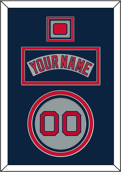 Boston Nameplate, Number & Logo Patch - Road Gray (1992-2008) - Premier Tier 4