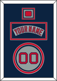 Boston Nameplate, Number & Logo Patch - Road Gray (1992-2008) - Triple Mat 4