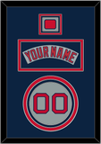 Boston Nameplate, Number & Logo Patch - Road Gray (1992-2008) - Triple Mat 4