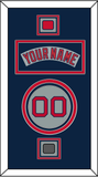 Boston Nameplate, Number, Logo Patch & World Series Jersey Patch - Road Gray (1992-2008) - Triple Mat 4
